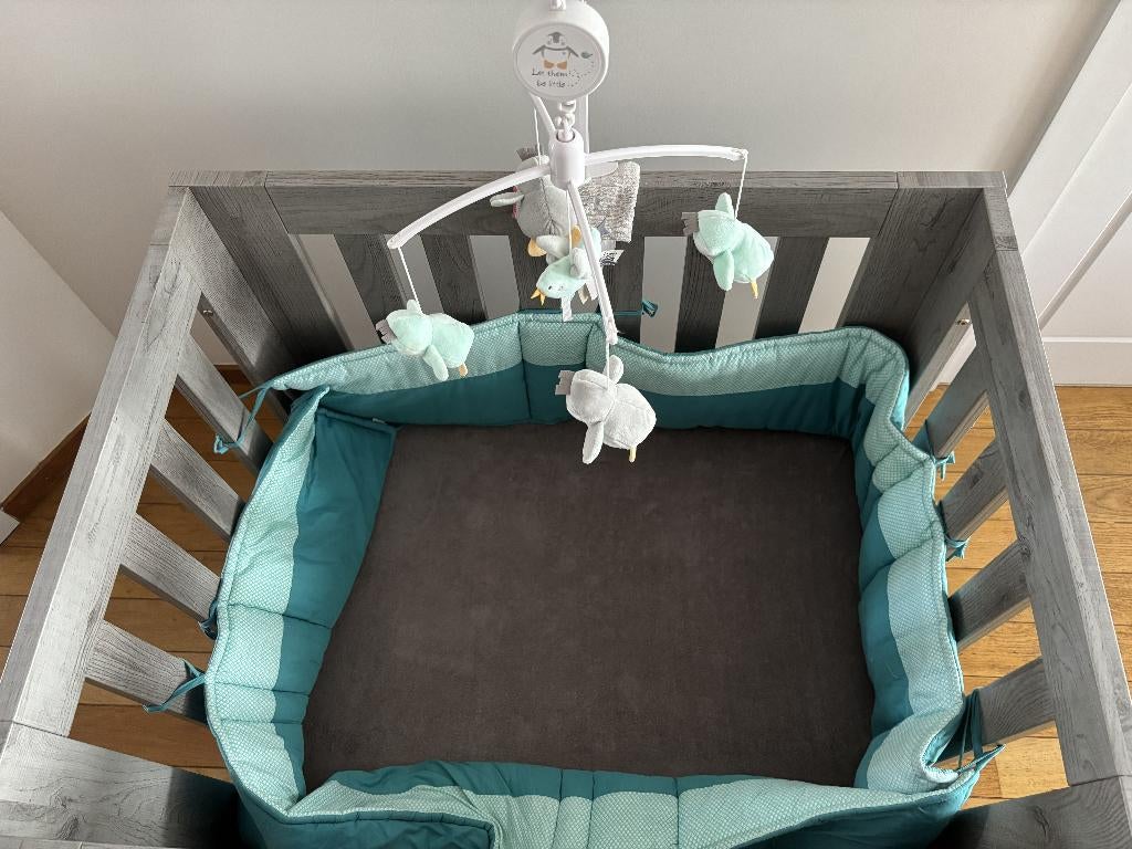 babybox + boxkleed te koop, Kinderen en Baby's, Babyparken, Ophalen, Zo goed als nieuw, Rechthoekig, In hoogte verstelbaar