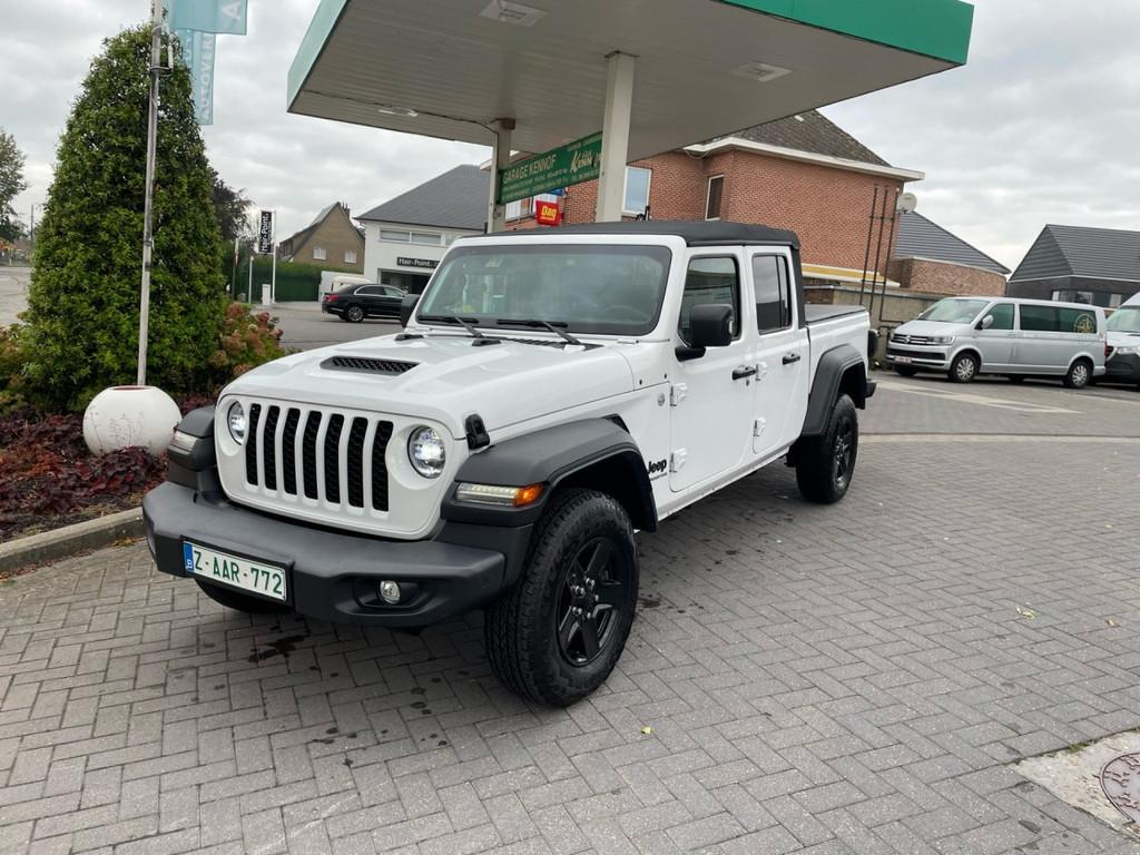 Jeep Gladiator Sport AWD €44.500 Ex. BTW (bj 2021), Auto's, Adaptive Cruise Control, Gebruikt, Leder, 194 kW