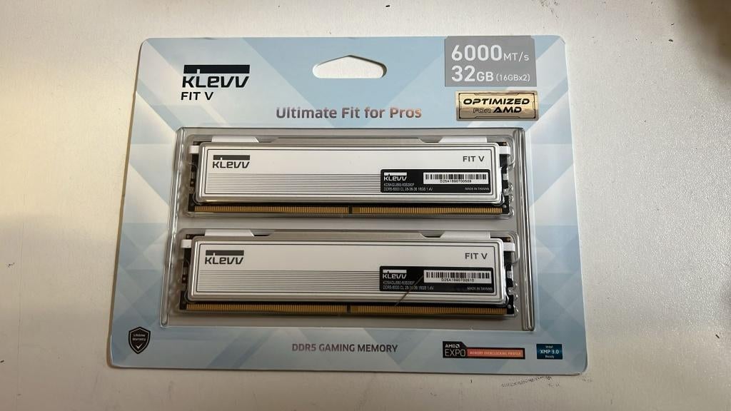 KLEVV FIT V 32GB DDR5 6000MHz CL 28 - AMD EXPO/INTEL XMP, Informatique & Logiciels, Mémoire RAM, Enlèvement ou Envoi, Neuf, DDR5
