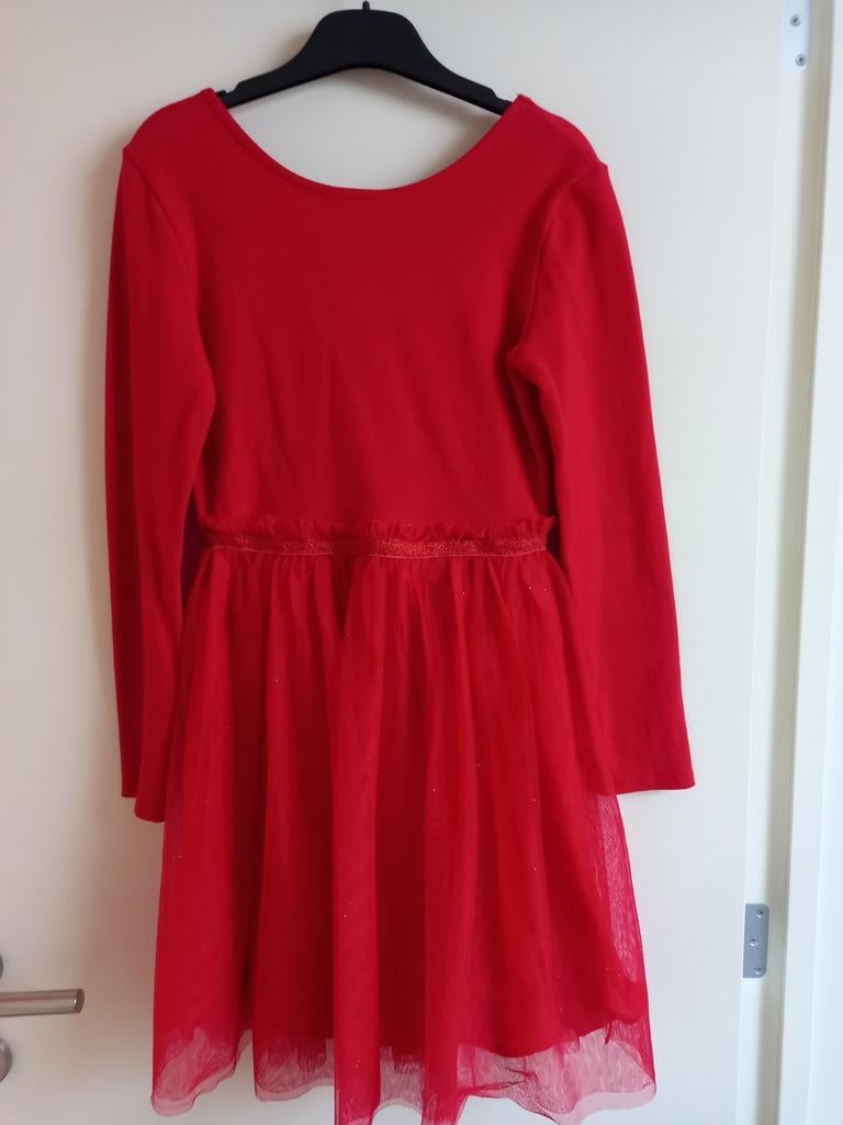 Rode feestjurk 152 NIEUW, Okaïdi, Meisje, Nieuw, Ophalen of Verzenden