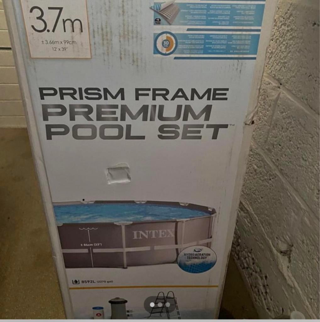 NIEUW zwembad, 3,7 m bij 1 m (intex), Tuin en Terras, Zwembaden, 80 tot 120 cm, Rond, Ophalen of Verzenden, Opzetzwembad