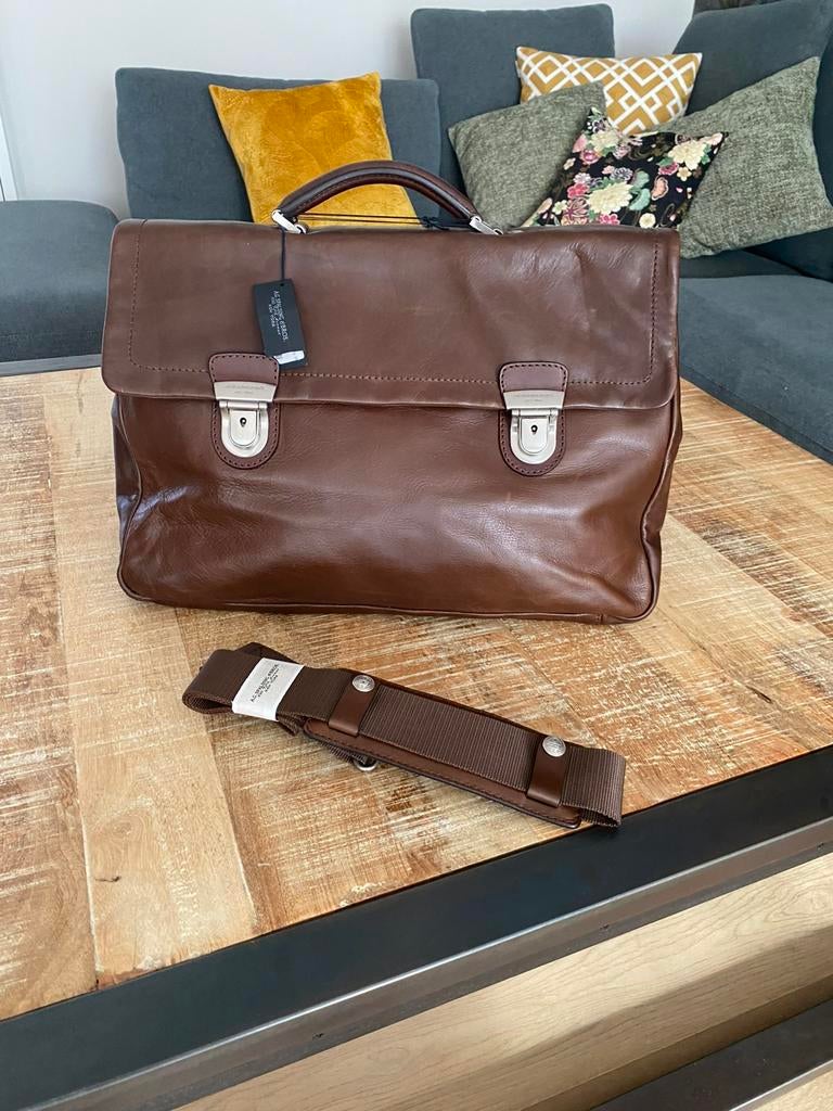 A.G Spalding & Bros boekentas, Handtassen en Accessoires, Tassen | Schooltassen, Nieuw, Leer, Ophalen of Verzenden