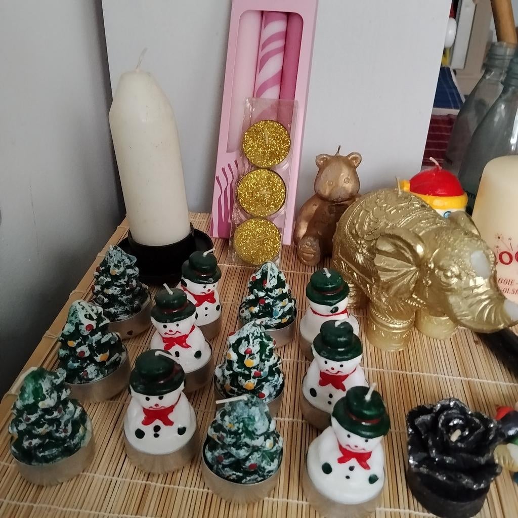 Lot kaarsen + lot kaarsenhouders, Ophalen of Verzenden