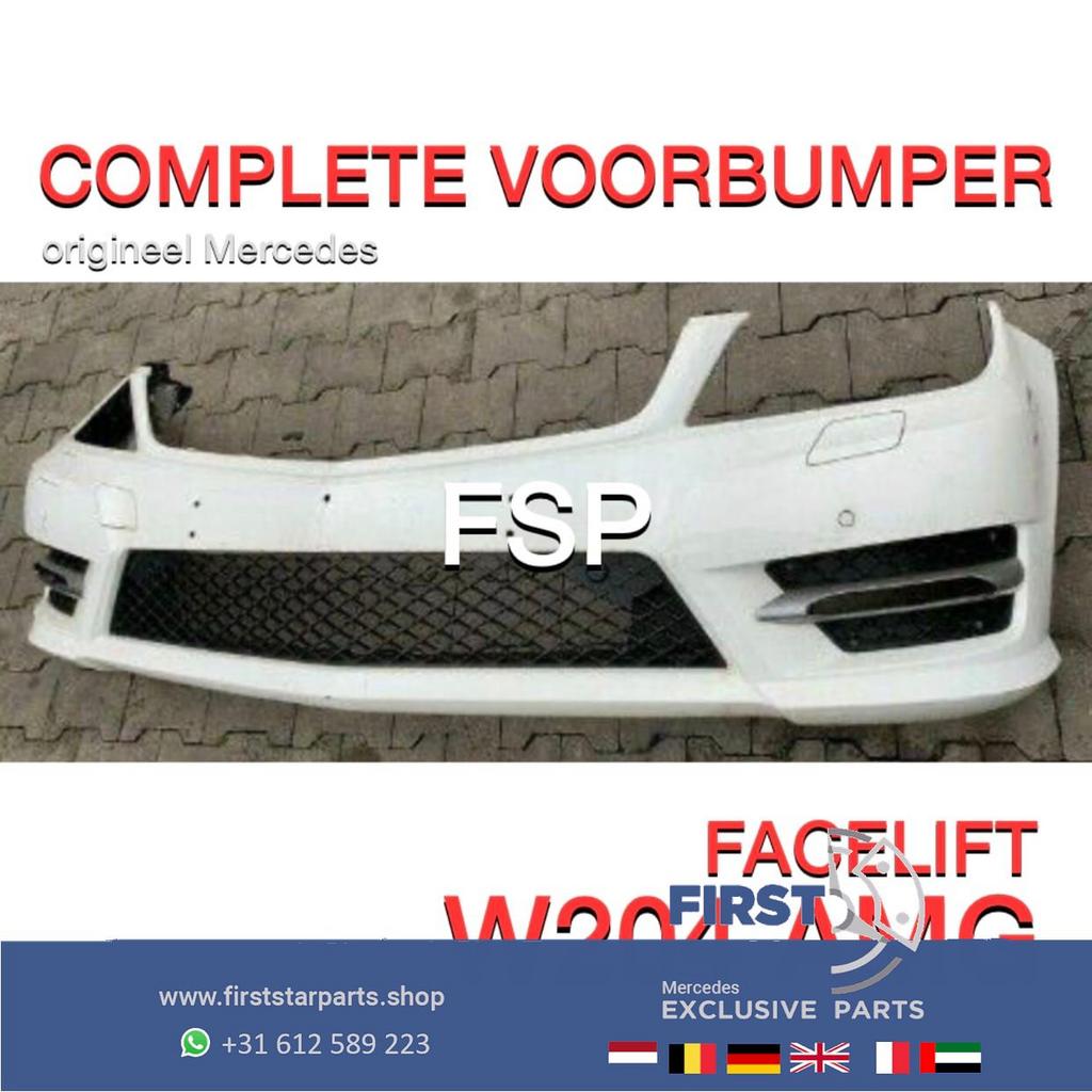 W204 FACELIFT AMG Voorbumper COMPLEET Mercedes C Klasse 2010, Utilisé, -, Avant, -