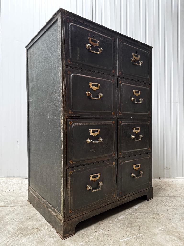 antiek stalen LADEKAST 2 brandwerende kluis ARCHIEFKAST 1918, Enlèvement ou Envoi