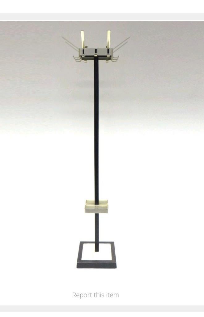 Porte-manteau vintage avec porte-parapluie, métal chromé et, Maison & Meubles, Enlèvement, Métal