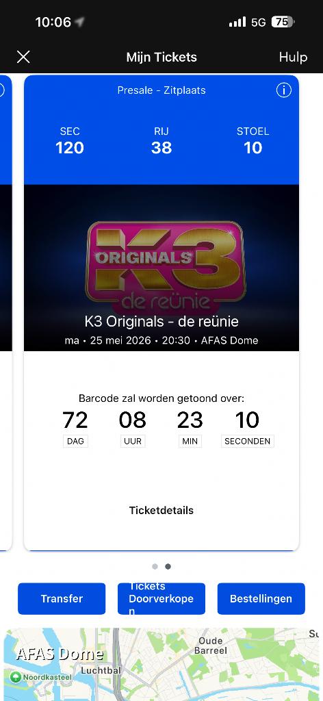2x tickets K3 originals 25-05, Twee personen, Mei, Pop