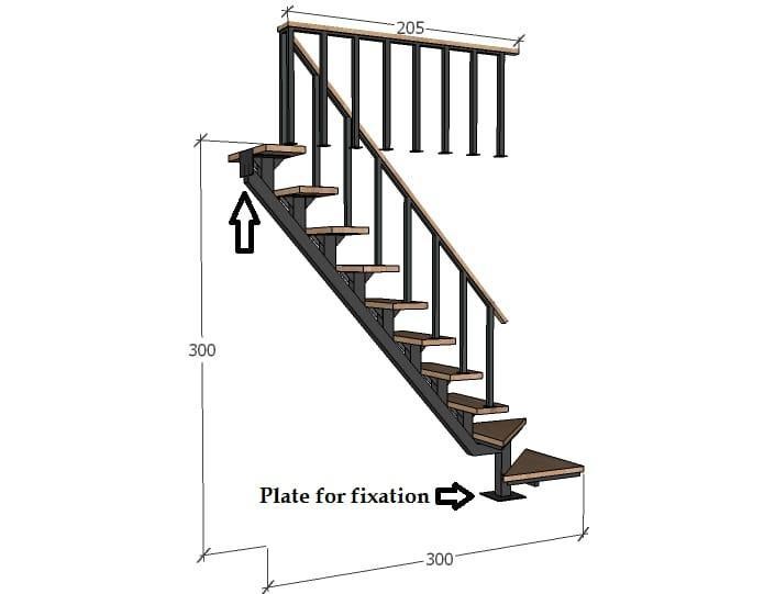 2 ESCALIERS METAL ET BOIS ( TECK ), Bricolage & Construction, Enlèvement ou Envoi, Comme neuf, Escalier, 2 à 4 mètres