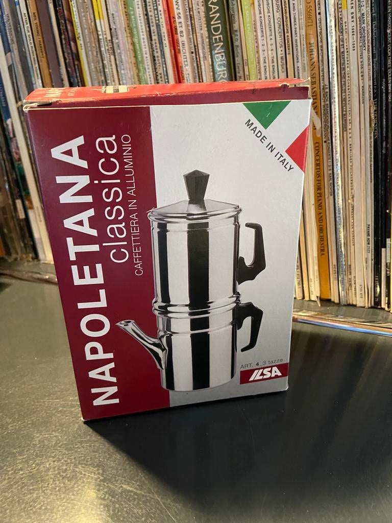 Ilsa Napoletana cuccuma koffie toestel, Afneembaar waterreservoir, Gebruikt, Overige modellen, Gemalen koffie