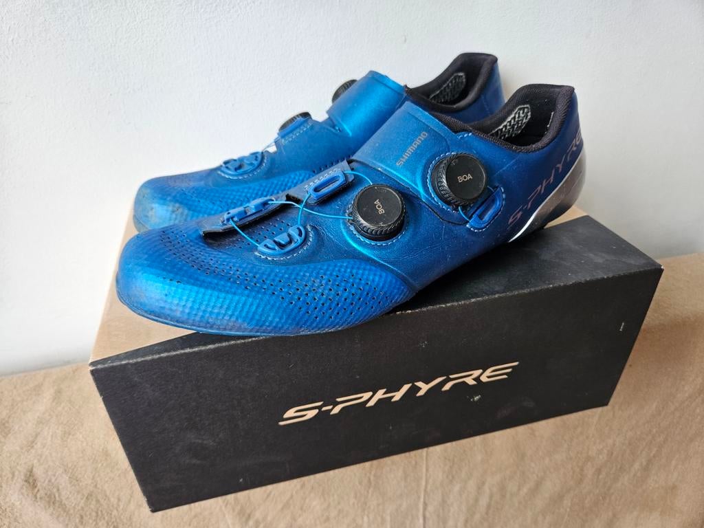 Shimano SH-RC902 Racefiets schoenen S-Phyre Blauw Maat 45,5, Ophalen of Verzenden