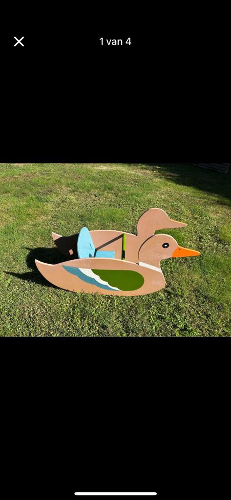 Schommeleend buiten en binnen, Ophalen, Gebruikt