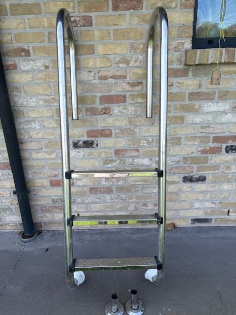 zwembadfilter, pomp en trap in inox, Ophalen, Gebruikt, Filter