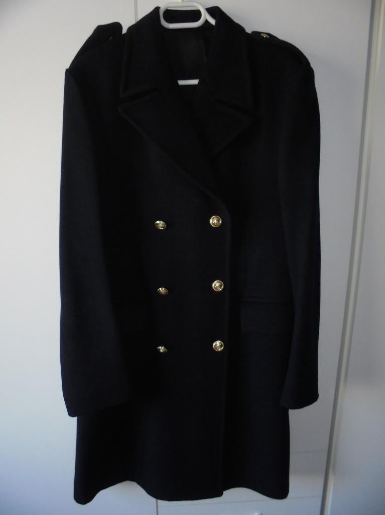 Zware donkerblauwe ZM / FN gevoerde winterjas 1986, Verzamelen, Militaria | Algemeen, Ophalen of Verzenden, Marine, Kleding of Schoenen