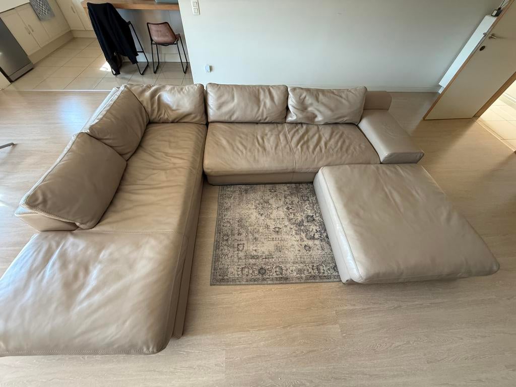 Lederen zithoek cierre, Maison & Meubles, Canapés | Coins salons complets, Enlèvement, Comme neuf