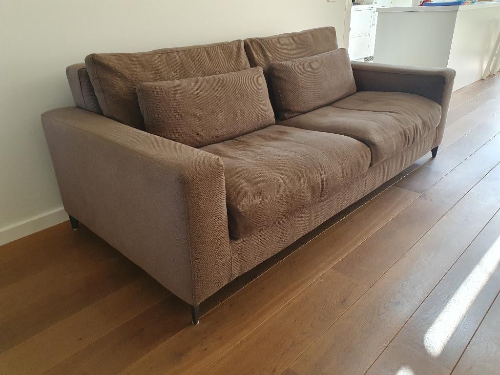 3-zit zetel Vibieffe 940 Comfort Zone in bruin-grijs, Huis en Inrichting, Zetels | Zetels, Ophalen, Gebruikt, 100 tot 125 cm, Modern klassiek