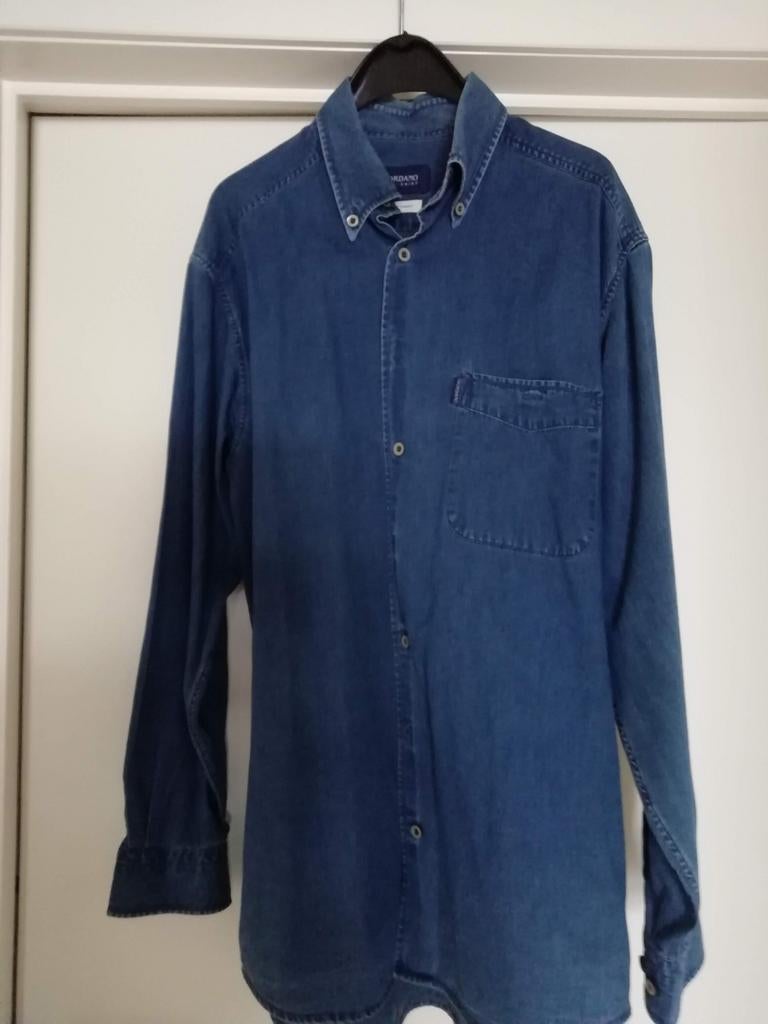 Jeans hemd, merk Giordano, maat S, Ophalen of Verzenden