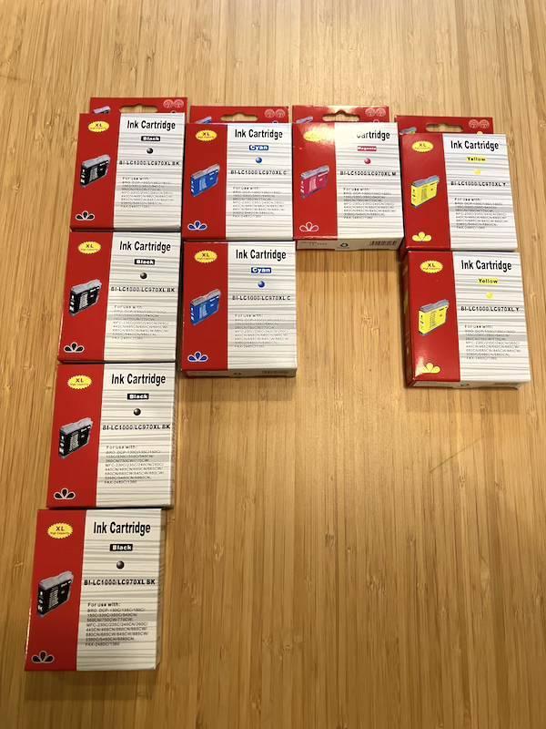 Set van 9 inktpatronen voor Brother (nieuw), Ophalen of Verzenden, Nieuw, Cartridge, Ink Cartridge