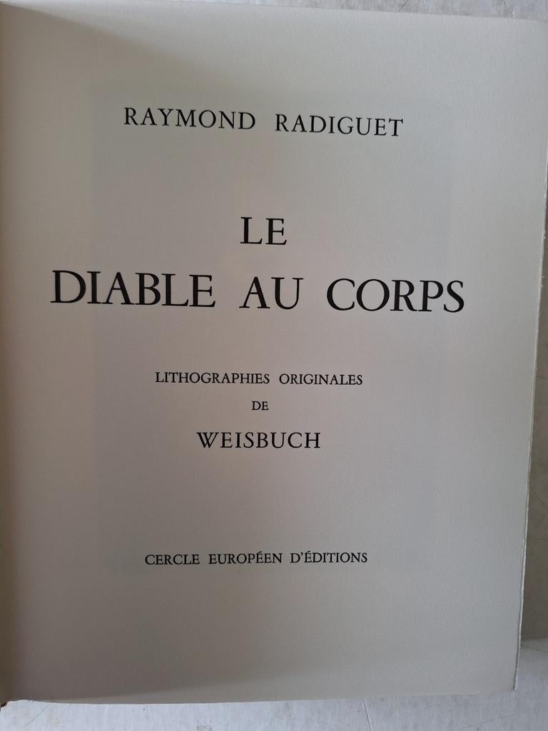 12 litho's van Claude Weisbuch Le diable au corps Radiguet, Ophalen of Verzenden, Zo goed als nieuw