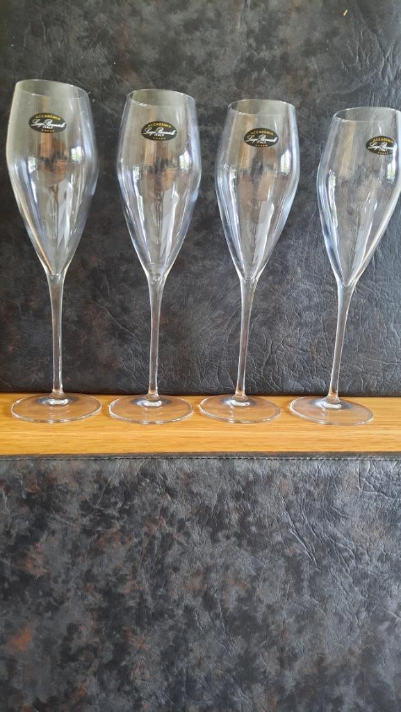Vintage ACCADEMIA Luigi Bormioli Kristallen Champagneglazen, Ophalen of Verzenden