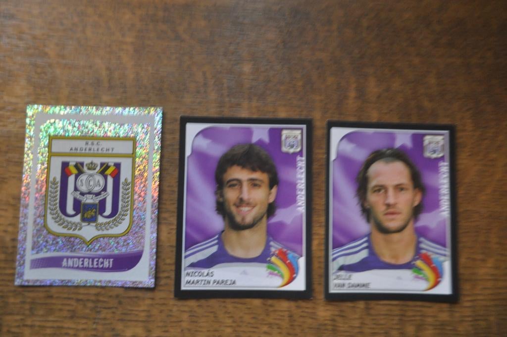 PANINI 3 STICKERS FOOTBALL  ANDERLECHT S.C., Envoi, Comme neuf, Plusieurs autocollants