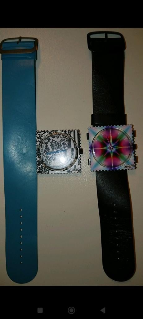 Montres, Enlèvement ou Envoi, Utilisé, Bleu, Argent