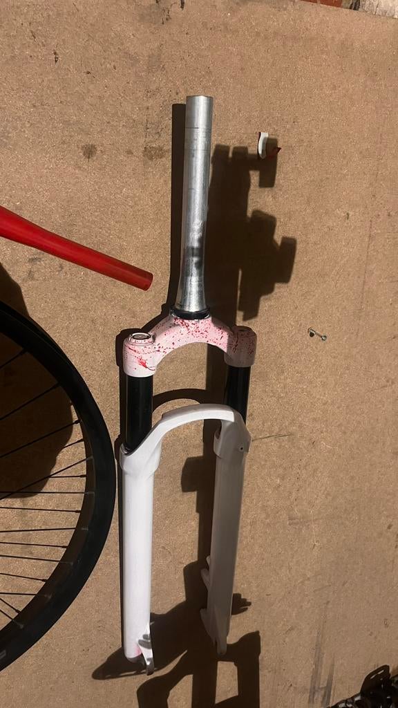 Custom rockshox 100mm 29-27,5 inch vering, Fietsen en Brommers, Ophalen, Zo goed als nieuw, Mountainbike, Voorvork