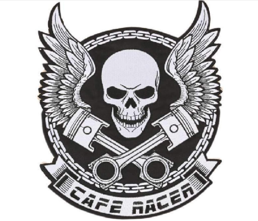 Écusson à repasser pour motard Cafe Racer XL, 225 x 280 mm, Enlèvement ou Envoi, Neuf, sans ticket, Femmes, Autres types