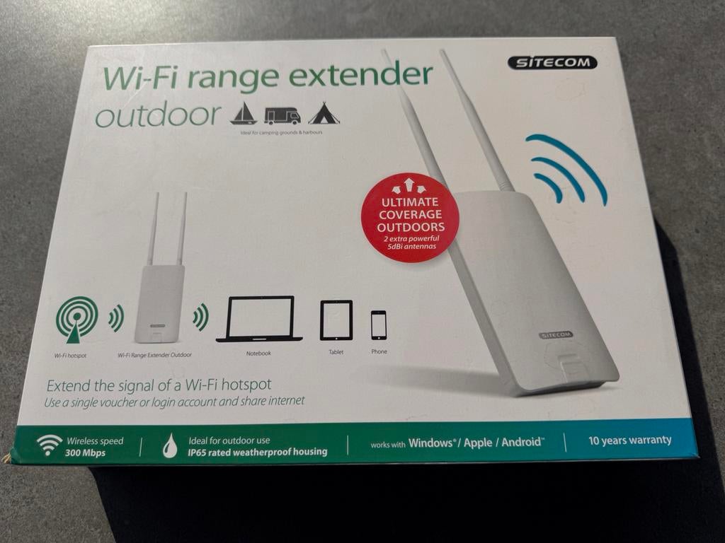 Sitecom wifi range extender outdoor, Ophalen of Verzenden, Gebruikt