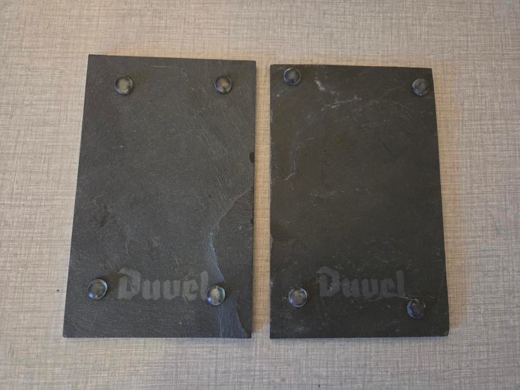 2 Duvel leistenen onderzetters., Verzamelen, Biermerken, Ophalen of Verzenden, Zo goed als nieuw, Duvel