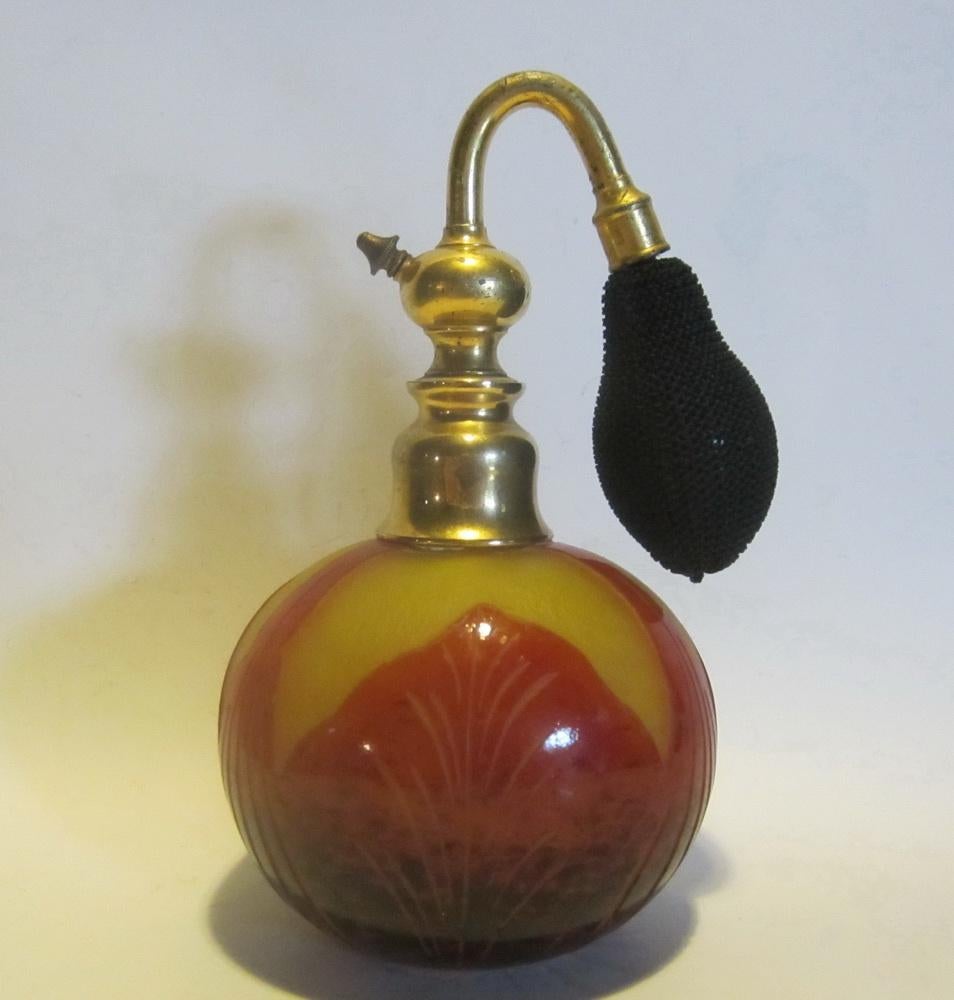 Verre camée vapo Le Verre Français/ Schneider ancien, 920, Antiquités & Art, Enlèvement ou Envoi