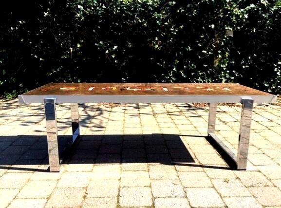 Denisco Original tafel, Tuin en Terras, Ophalen, Zo goed als nieuw, Rechthoekig, Metaal