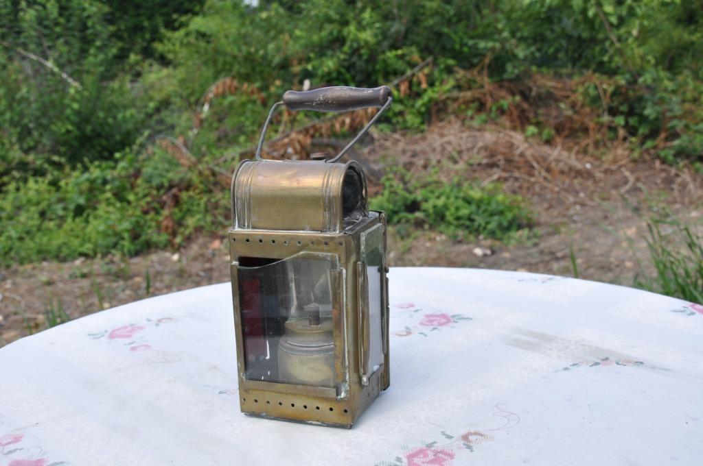 (d)§  lampe de chemin de fer en cuivre, Collections, Enlèvement ou Envoi, Utilisé, Train, Autres types