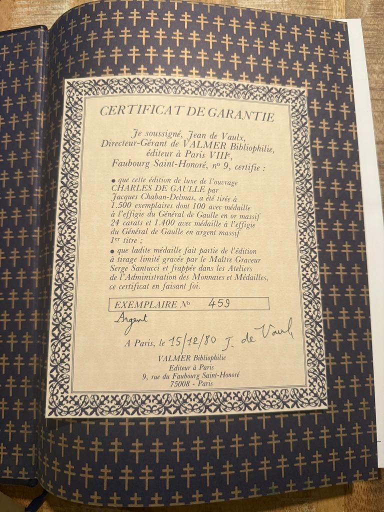 Charles De Gaulle - Jacques Chaban-Delmas éd. de Luxe, Politique, Enlèvement ou Envoi, Utilisé, Jacques Chaban-Delmas