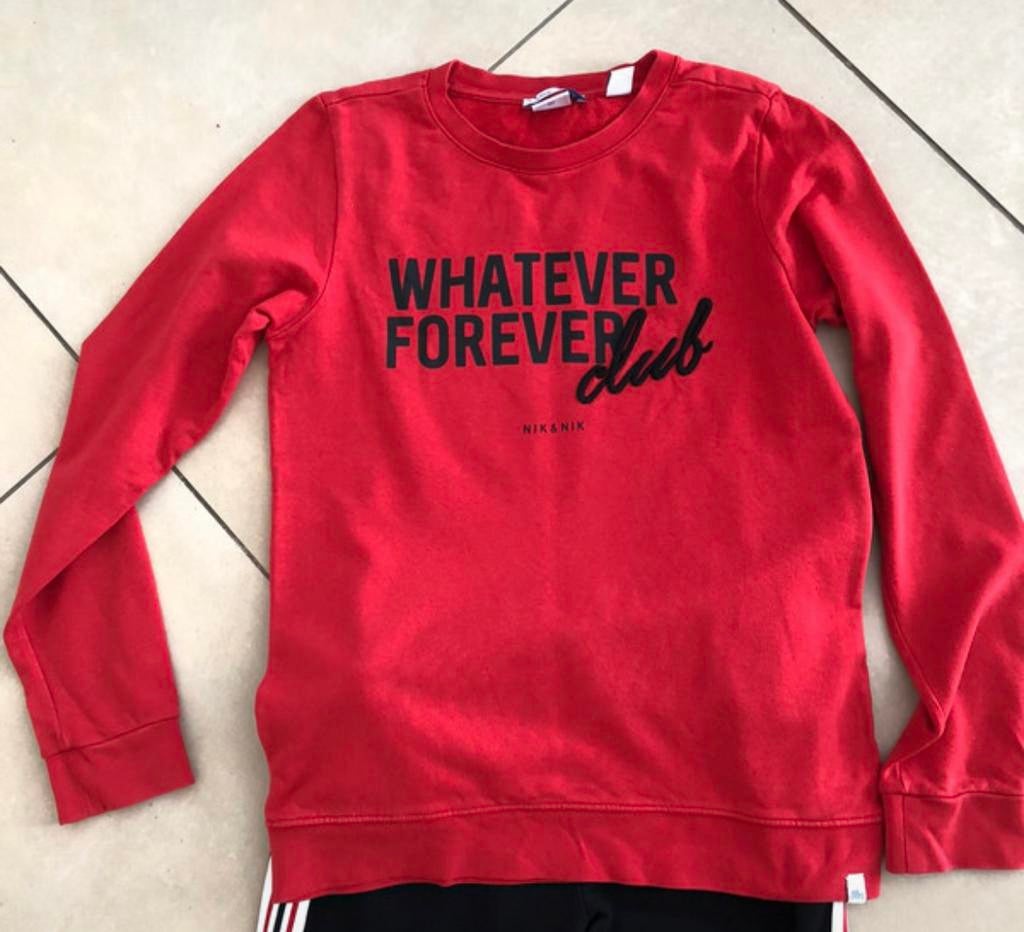 Pull rouge Nik & Nik taille 176, Enlèvement ou Envoi, Utilisé, Fille, Pull ou Veste