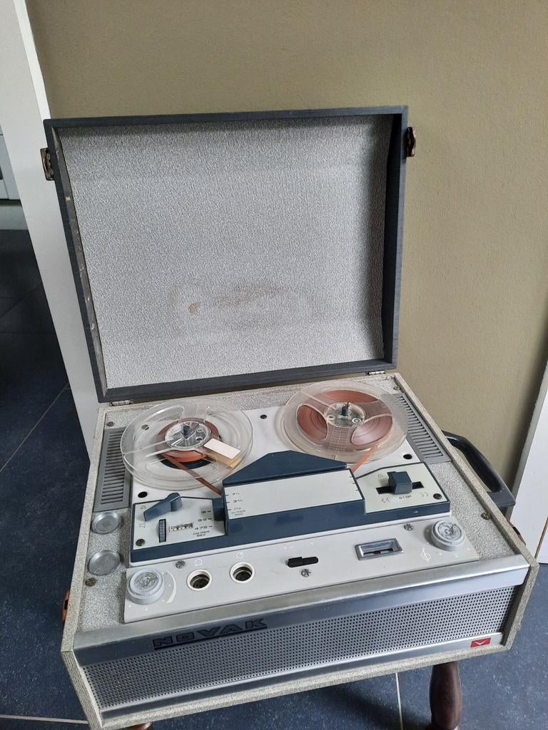 Oude bandopnemer Novak  ca 1955-1965  vintage, TV, Hi-fi & Vidéo, Enlèvement, Magnétophone, Avec protection anti-poussière