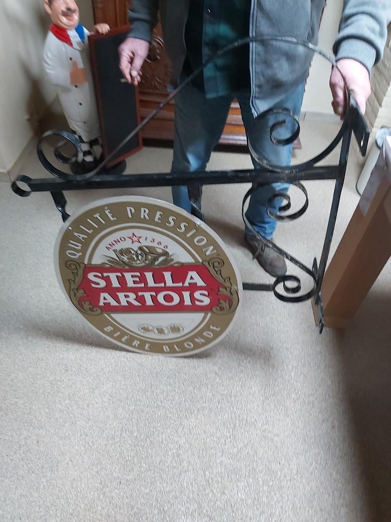 panneau Stella Artois, Collections, Marques & Objets publicitaires, Enlèvement, Utilisé, Panneau publicitaire