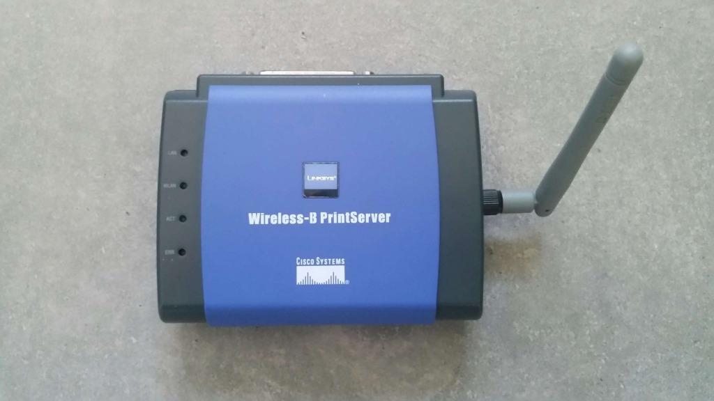 Cisco LinkSys Wireless-B PrintServer met stroomkabel, Ophalen of Verzenden, Gebruikt, Overige typen, Cisco LinkSys