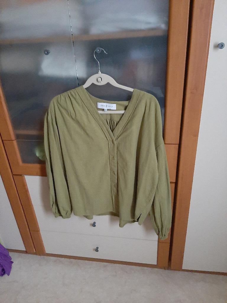 Lewis & Melly blouse groen M/L, ANDERE, Taille 38/40 (M), Comme neuf, Vert