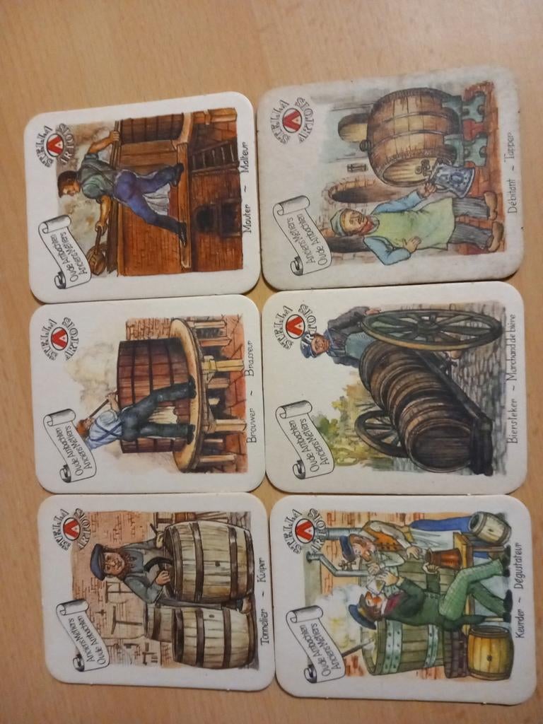 Bierviltjes Stella Artois, oude ambachten (45), Verzamelen, Ophalen of Verzenden, Zo goed als nieuw, Stella Artois