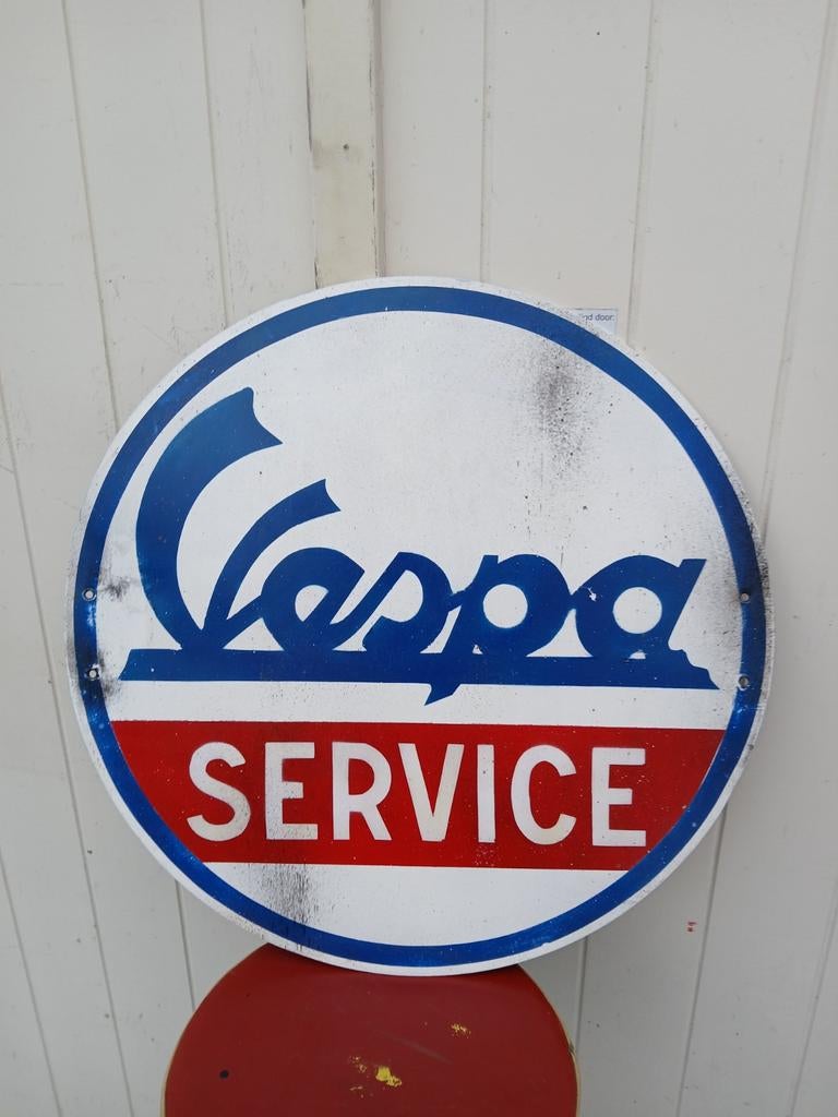 Vespa reclamebord 60 cm, Ophalen of Verzenden, Reclamebord