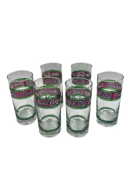 Verres Coca Cola « style Tiffany » (vitraux), Keukies Shop, Verre à soda, Enlèvement ou Envoi, Info@keukiesshop.com