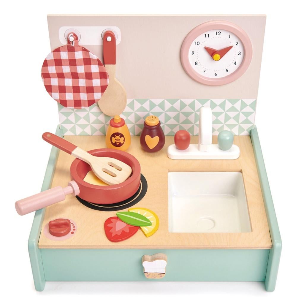 Houten kinderkeukentje met accessoires Tender Leaf, Kinderen en Baby's, Ophalen of Verzenden, Nieuw, Hout, Speelkeuken