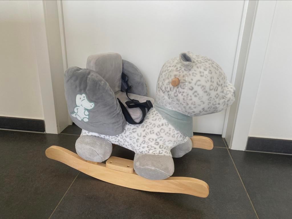 Schommelpaard Nattou sneeuwluipaard Lea, Ophalen, Zo goed als nieuw