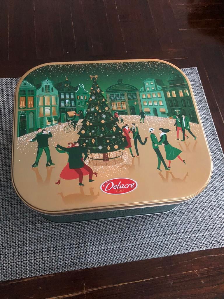 boîte à biscuits delacre déco Noël, Collections, Enlèvement, Comme neuf, Biscuits