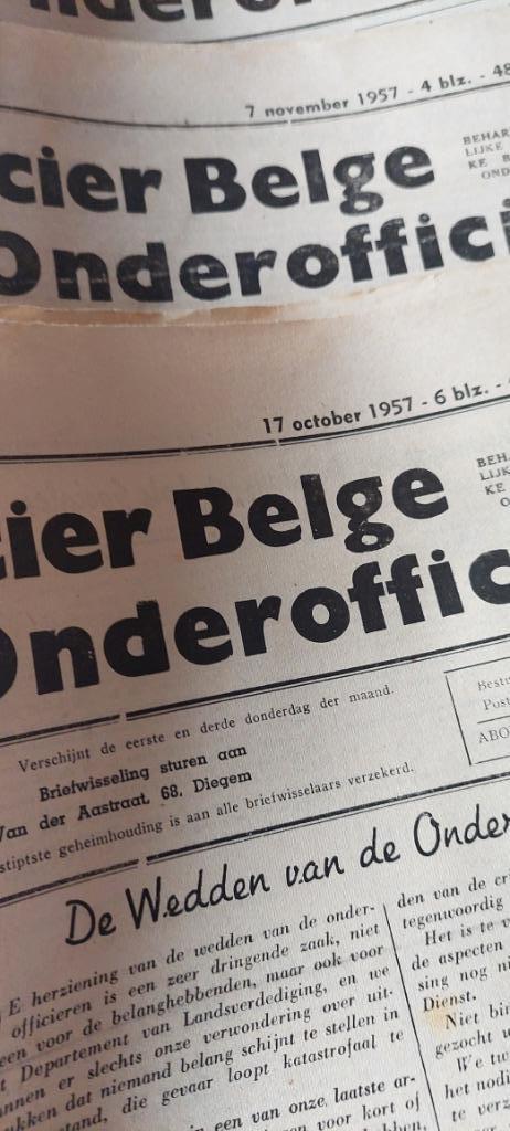 dagblad de belgische onderofficier, Ophalen, Landmacht, Boek of Tijdschrift