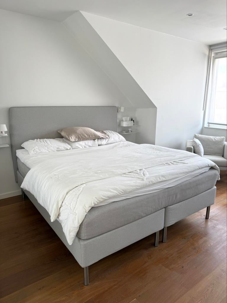 Tete de lit Ikea, Maison & Meubles, Gris, Enlèvement, Utilisé, 180 cm