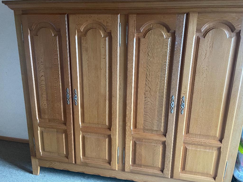 Massief eiken slaapkamer, Huis en Inrichting, Slaapkamer | Complete slaapkamers, Ophalen, Zo goed als nieuw, Tweepersoons, Eiken