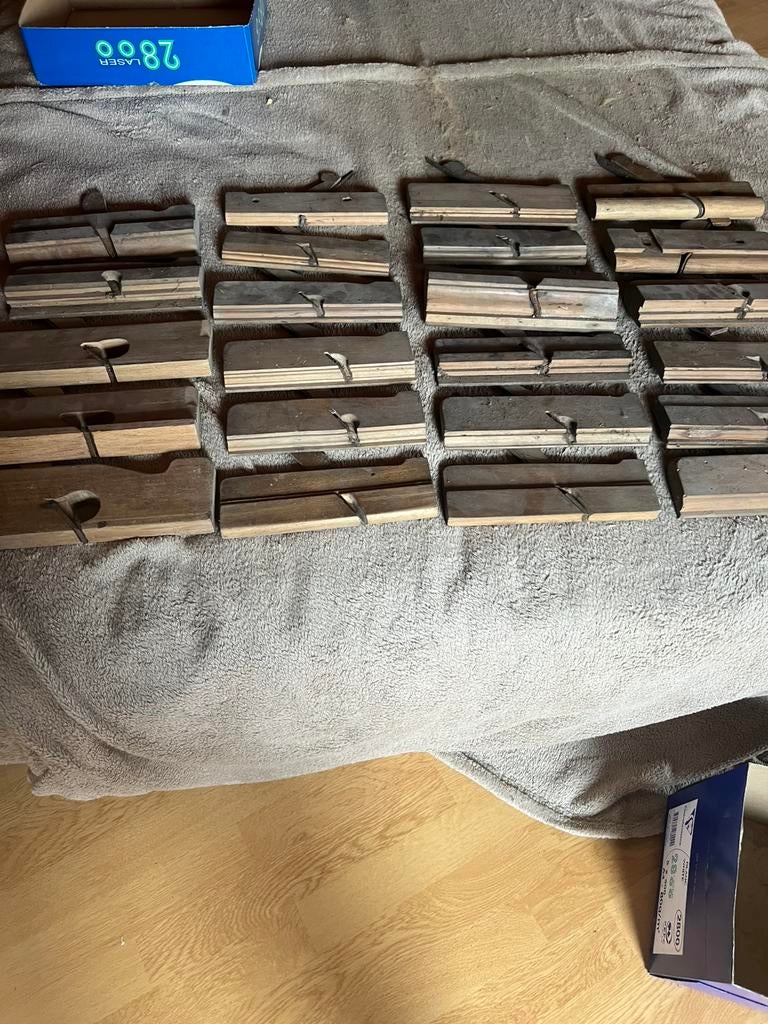 Set antieke schaafmachine met lijstwerk, Ophalen