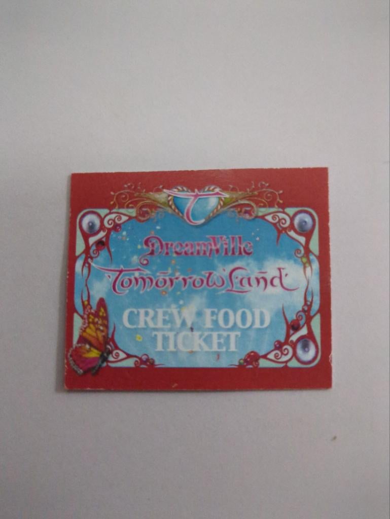 Tomorrowland /dreamville Crew Foodticket, Ophalen of Verzenden