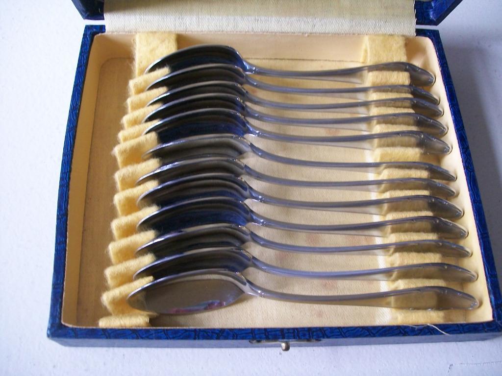 Coffret de cuillères à entreremets en inox (12 pièces), Enlèvement, Comme neuf